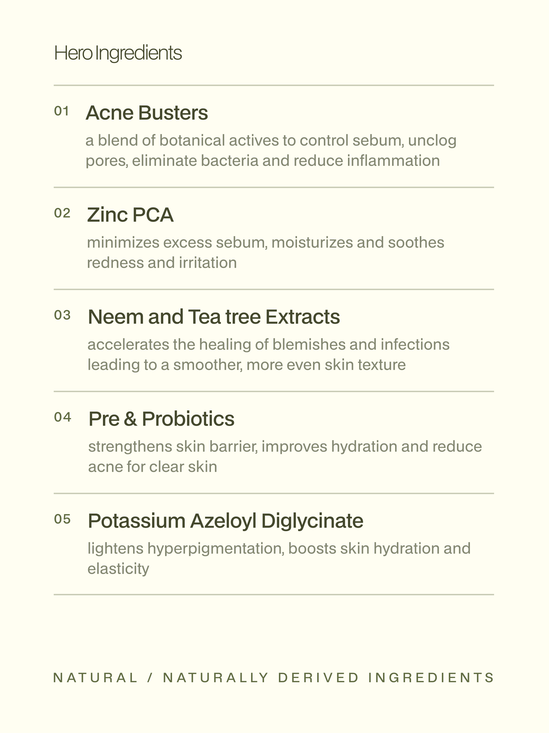 Acne and Sebum Control Face Cream
