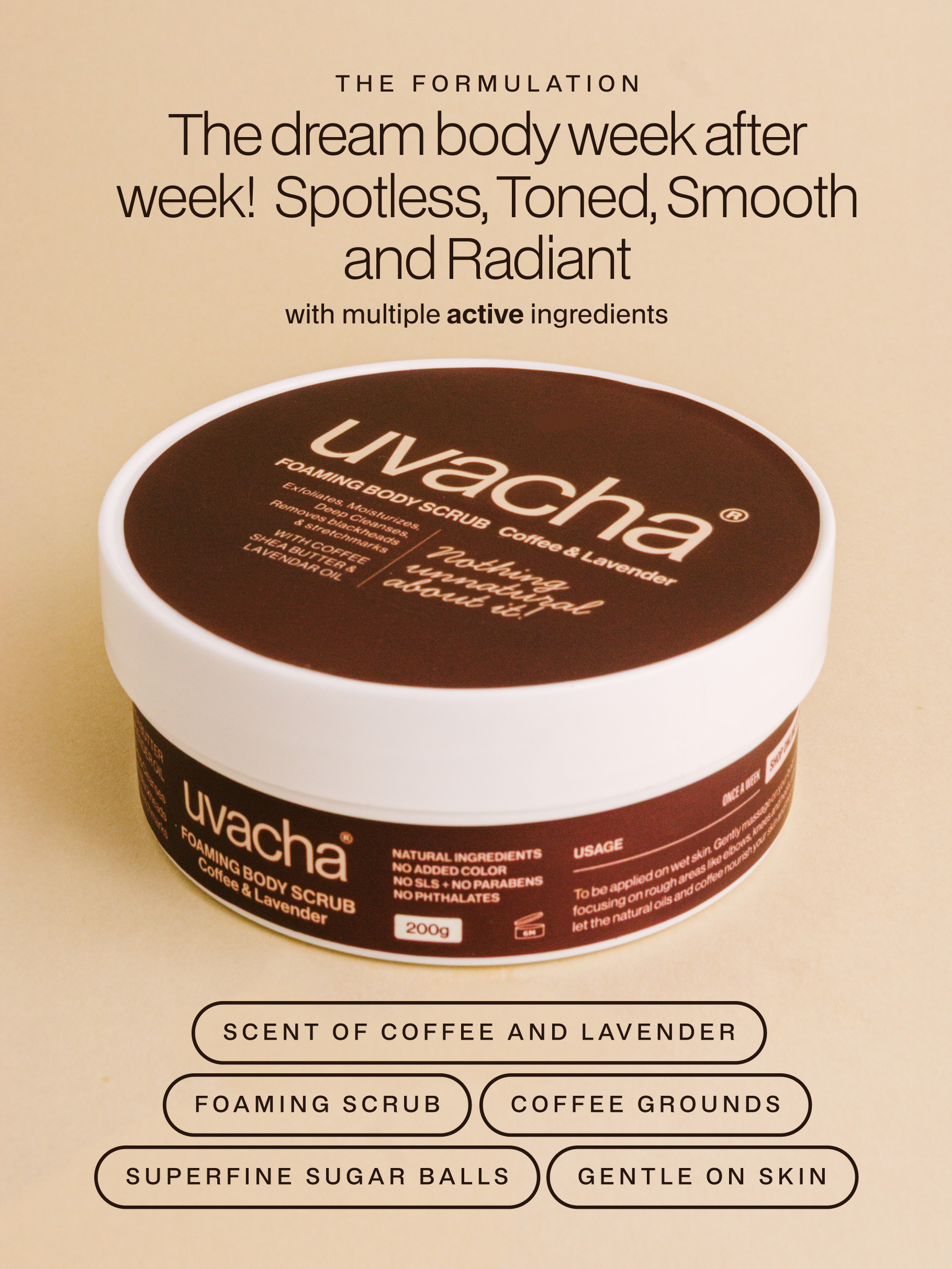 FOAMING BODY SCRUB - Coffee & Lavender
