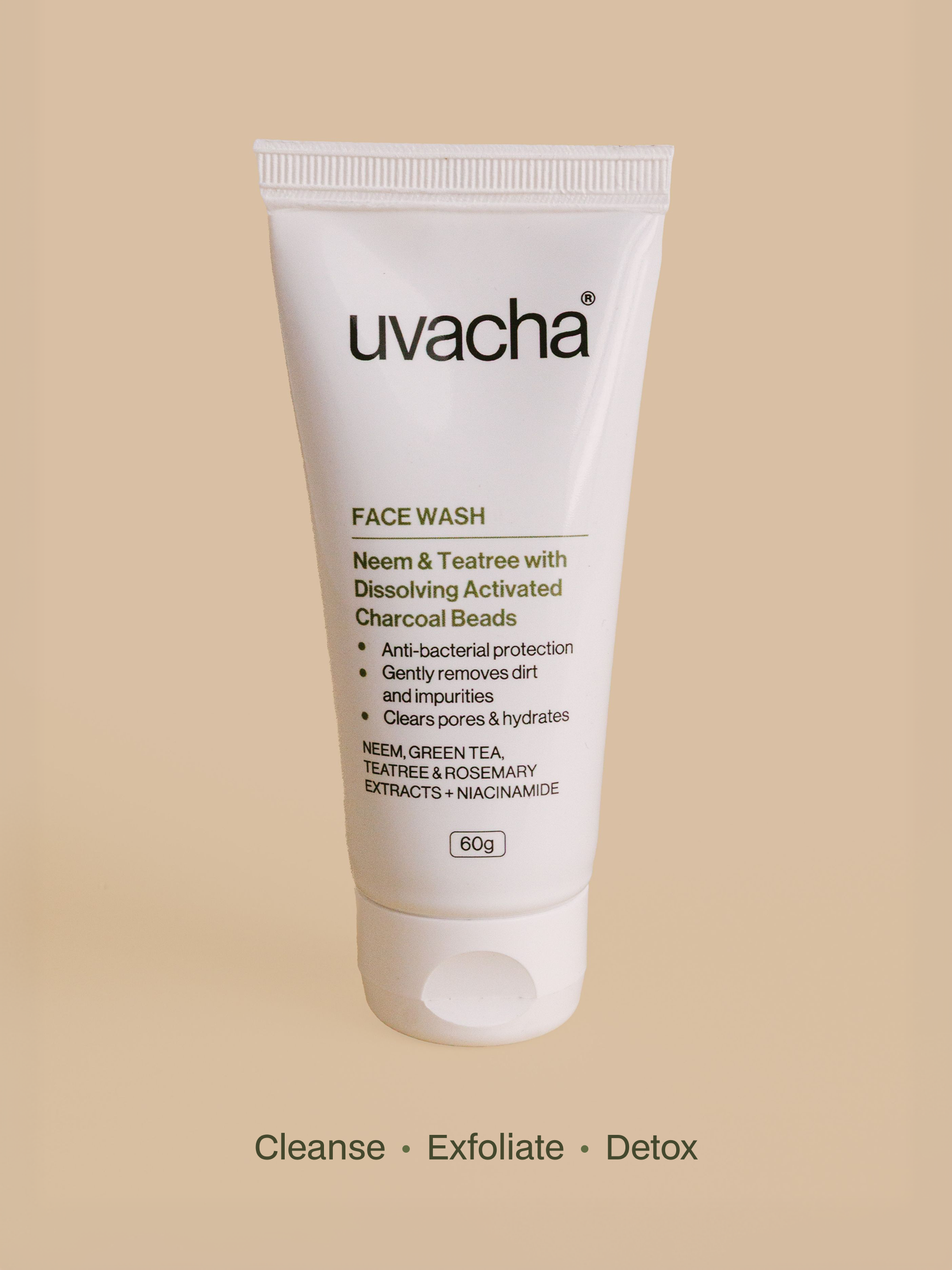 Neem & Teatree Face Wash with dissolving Activated Charcoal Beads