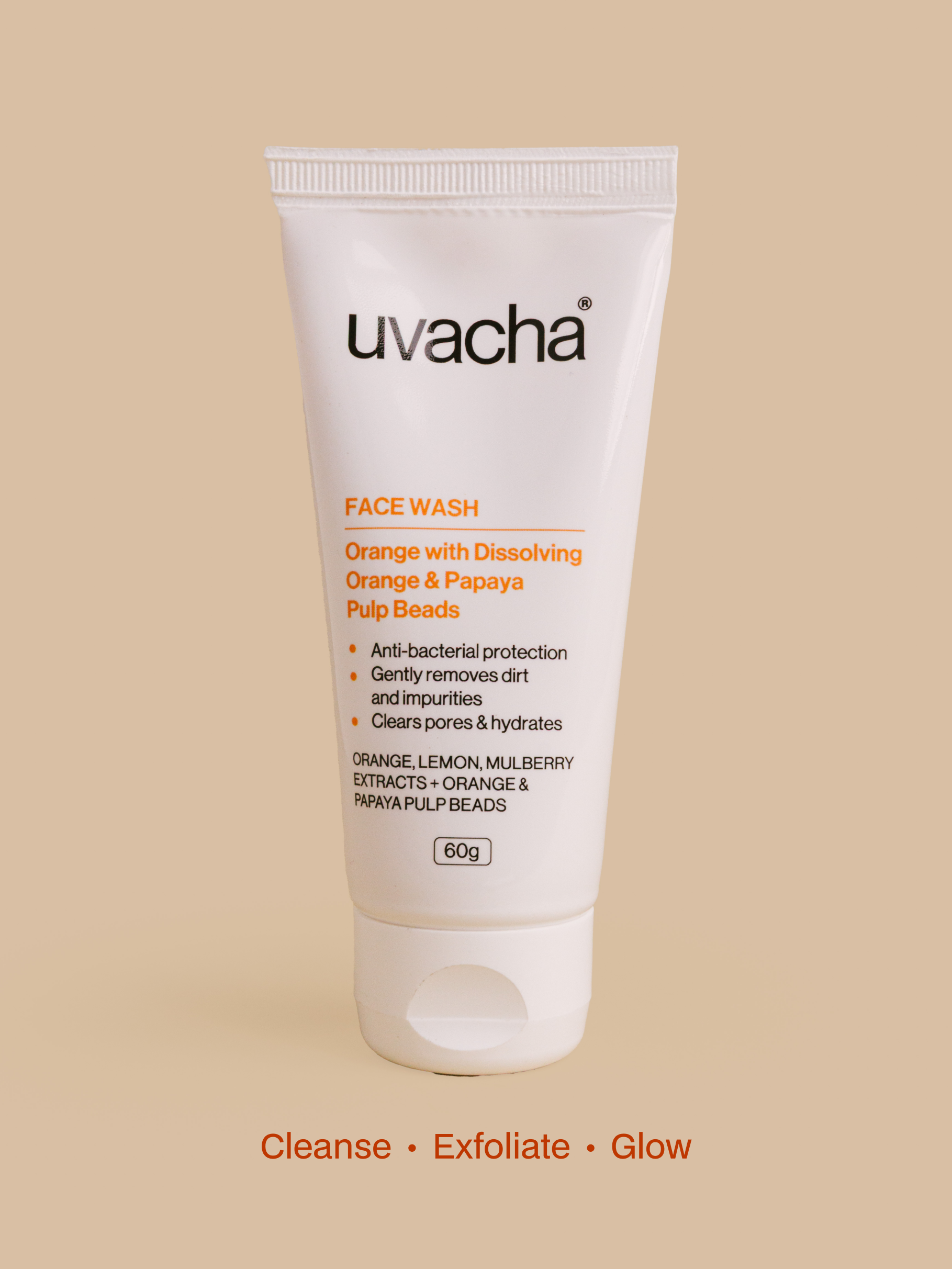 Orange Face Wash with dissolving Orange and Papaya Pulp Beads