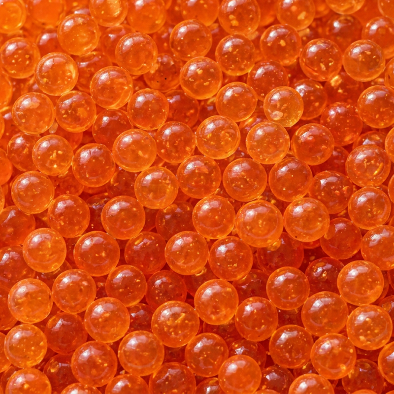 Orange & papaya pulp beads