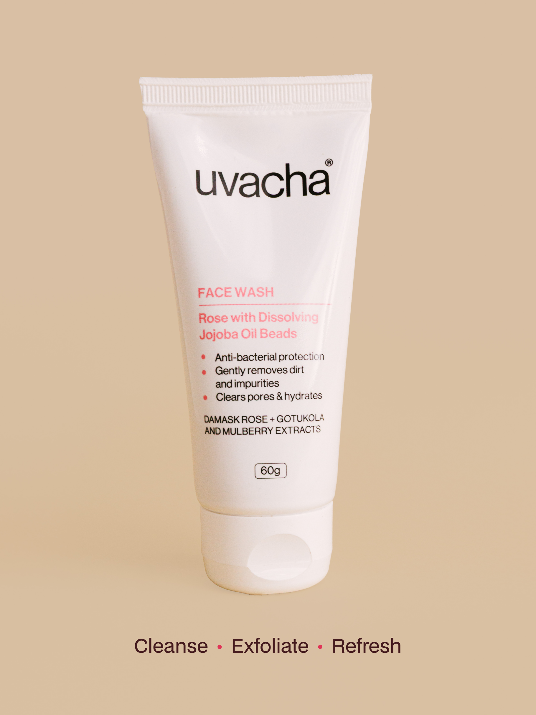 Rose Face Wash with dissolving Jojoba Oil Beads