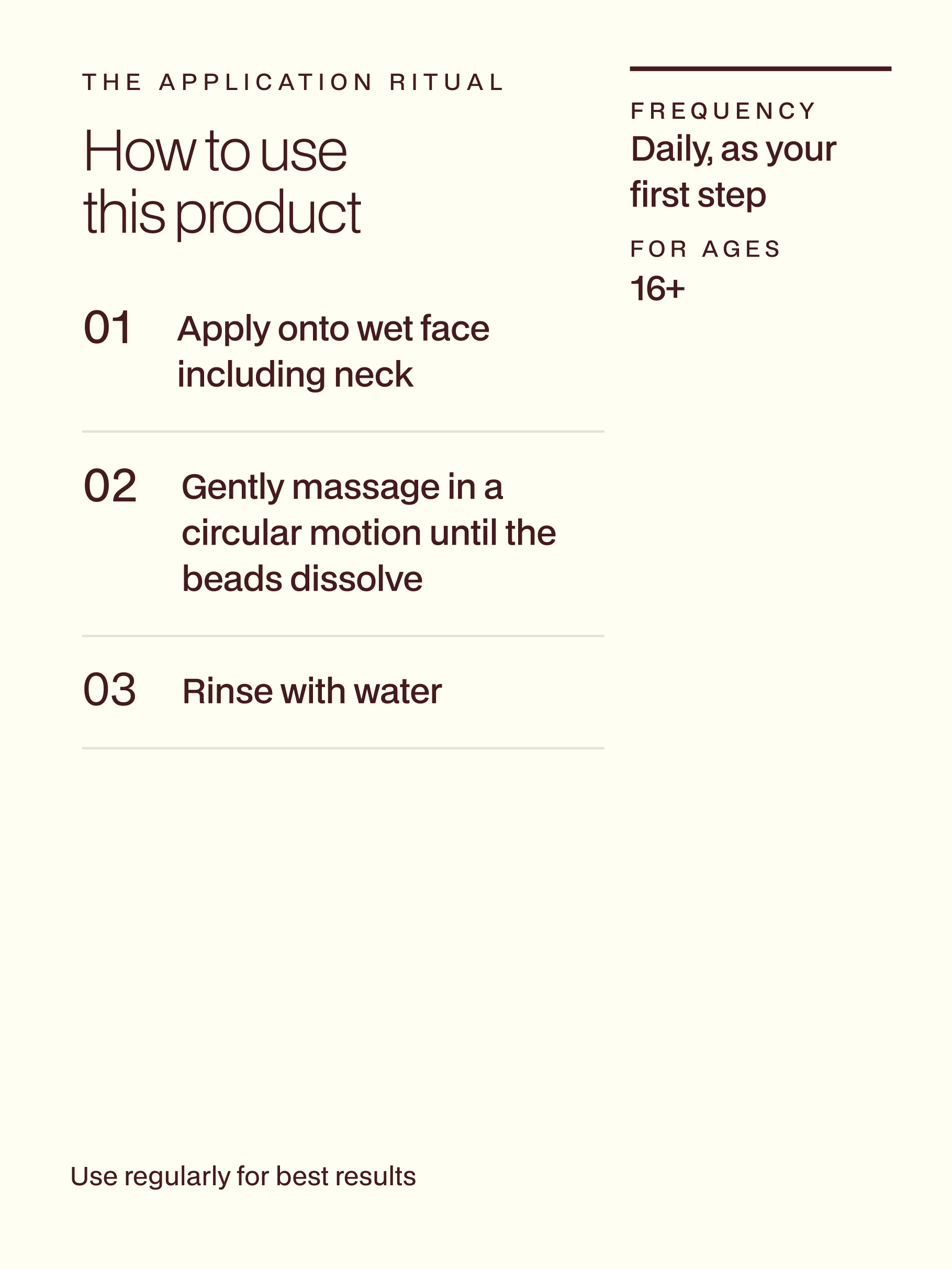 Rose Face Wash with dissolving Jojoba Oil Beads